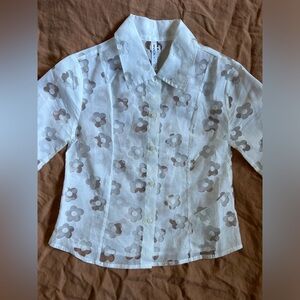 RVCA women’s floral sheer button up
